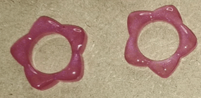 Pampille Rose Miroir - Etoile 2.5cm
