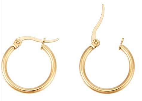 Paire Créoles Boucles D'Oreilles Dorés