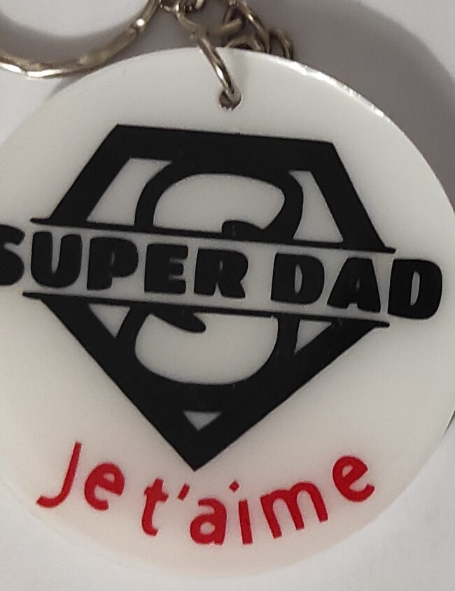 Porte clé Super dad Porte clé Super dad