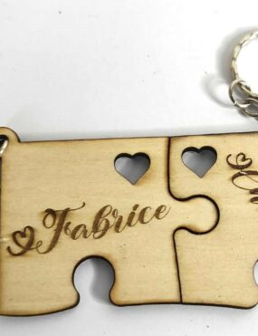 Porte-clés Puzzle “Cœurs Liés”
