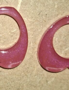 Coeur rose miroir