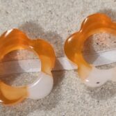 Lueur mandarine grande fleur