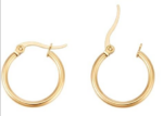 Paire Créoles Boucles D'Oreilles Dorés