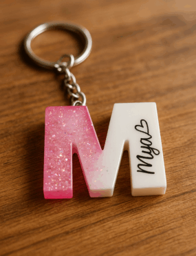 Porte-clé Lettre Majuscule Personnalisée