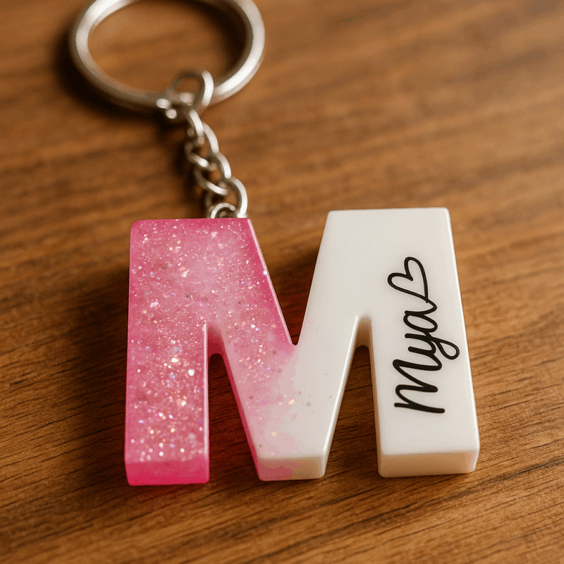 Porte-clé Lettre Majuscule Personnalisée