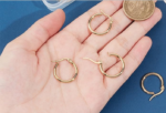 Paire Créoles Boucles D'Oreilles Dorés – Image 2
