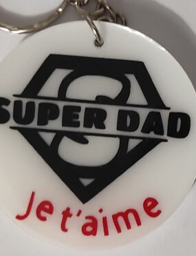Porte-clé Super Dad