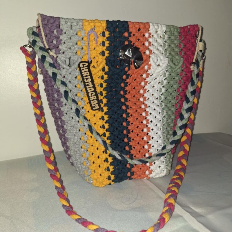 Sac macramé - Le MULTICOLOR GM