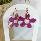 Bloomy Five blanc paillettes rouge