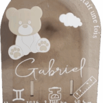Plaque naissance ourson