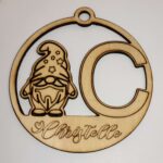 Boule de Noël Gnome Initiale – Personnalisable