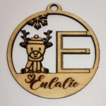Boule de Noël Renne Initiale – Personnalisable