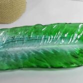 Vide poche plume vert translucide paillette vertes