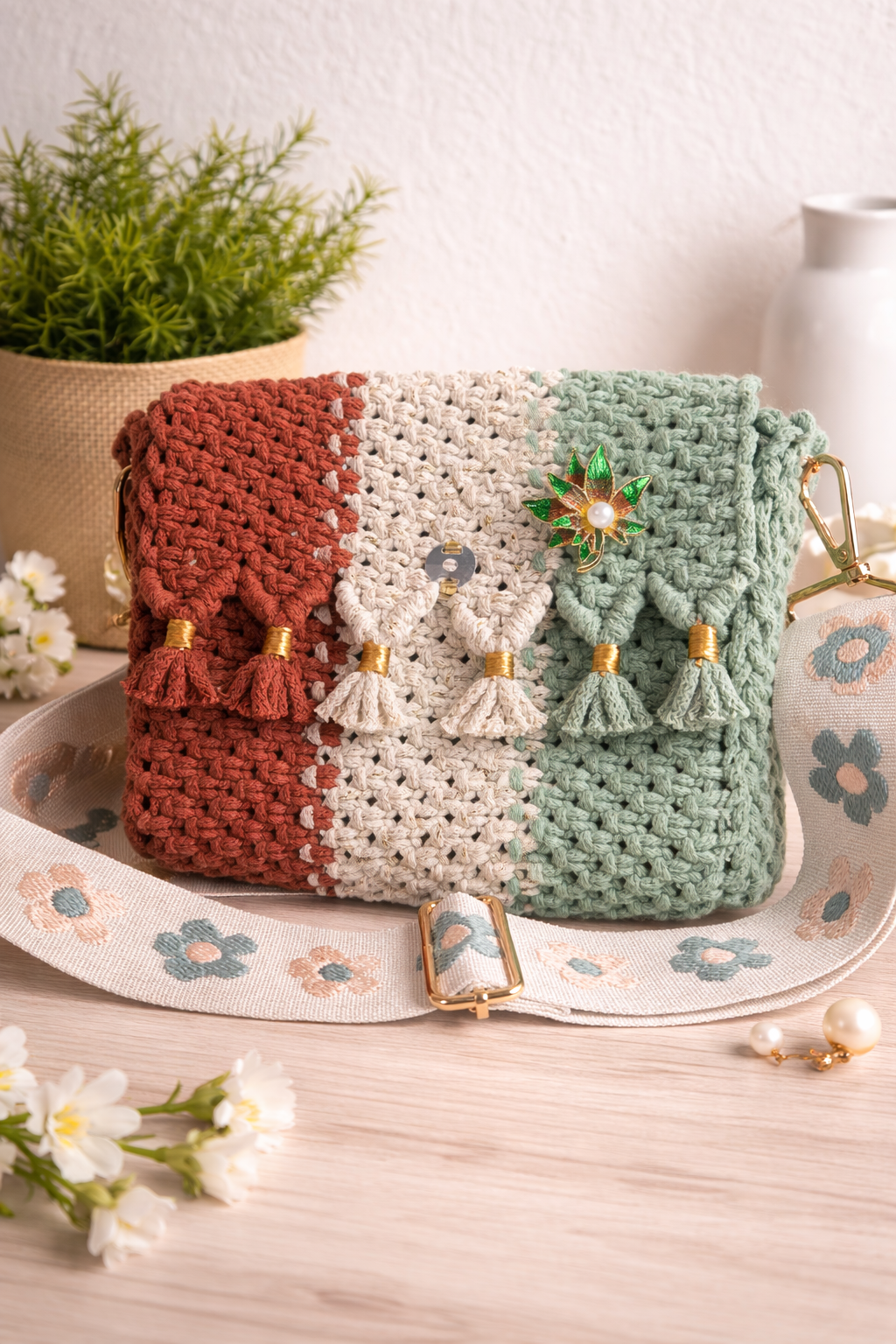 Urban Oho Urban Boho – Sac à Rabat en Macramé – Image 1