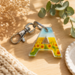 Porte-clé Lettre Tournesol