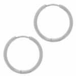 Créoles rondes 17 mm - Fil 1.6 mm - Acier inoxydable - Argenté