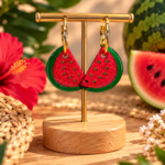 🍉 Watermelon Glow – Pampilles en résine